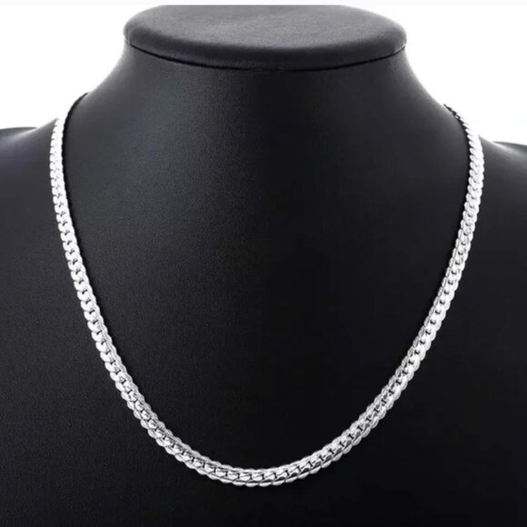 NEW S925 STERLING SILVER SNAKE NECKLACE - Picture 2 of 7